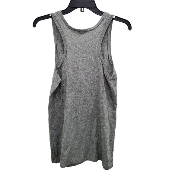 J. Crew Factory Women's Heathered Gray Oversized Henley Sleeveless Tank Top Sz S - Picture 5 of 5